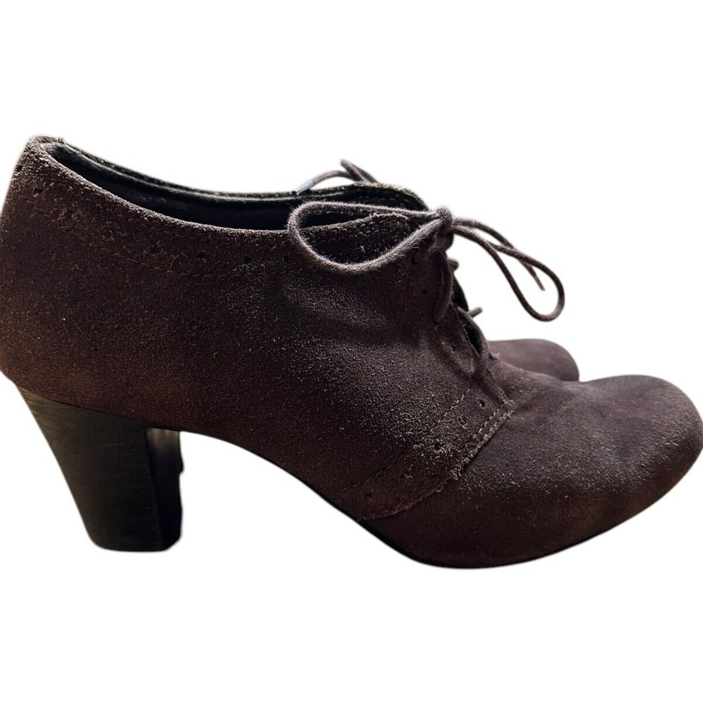Clarks Bendables Women's Ankle Boots Brown Lace Up‎ Suede Size 10 M - Picture 2 of 12